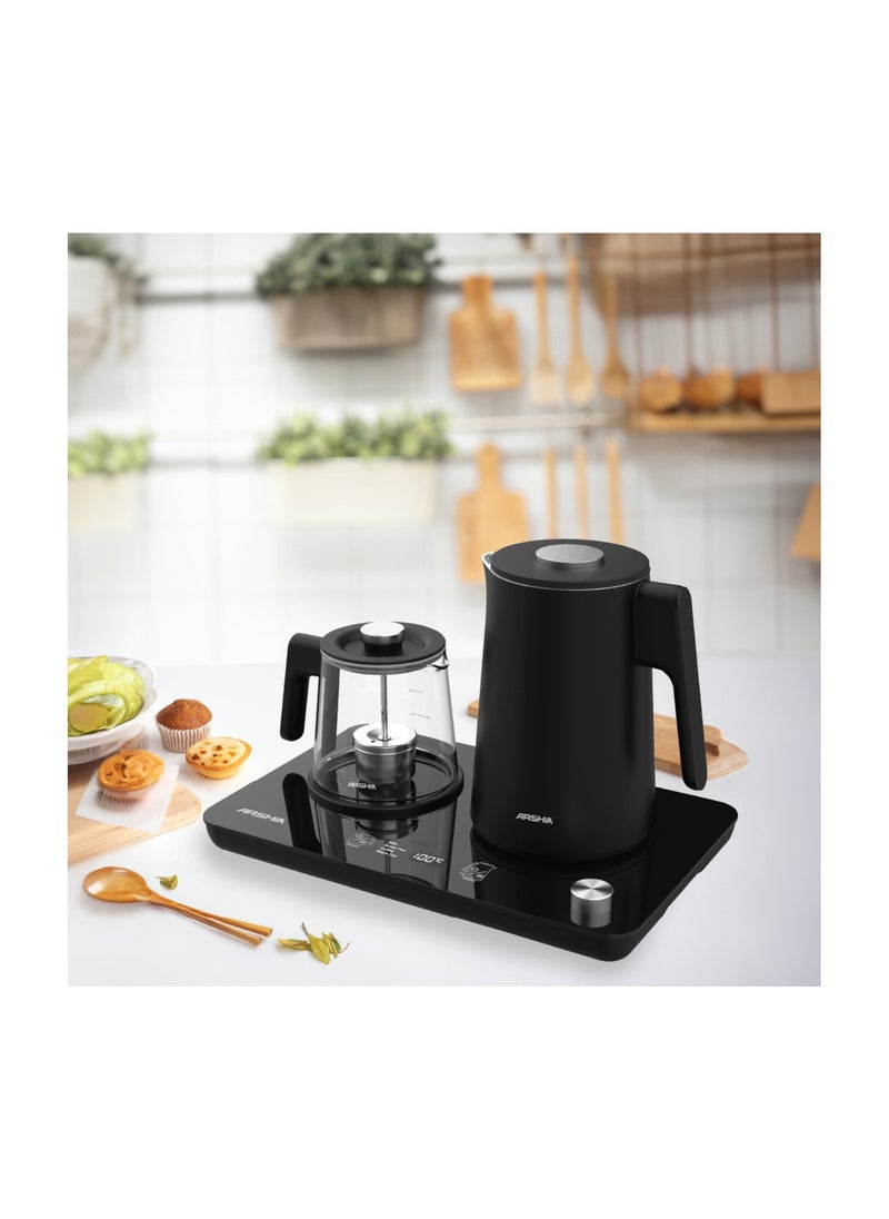 Arshia - Arshia Double Kettle Black T050-3192 - Image 1