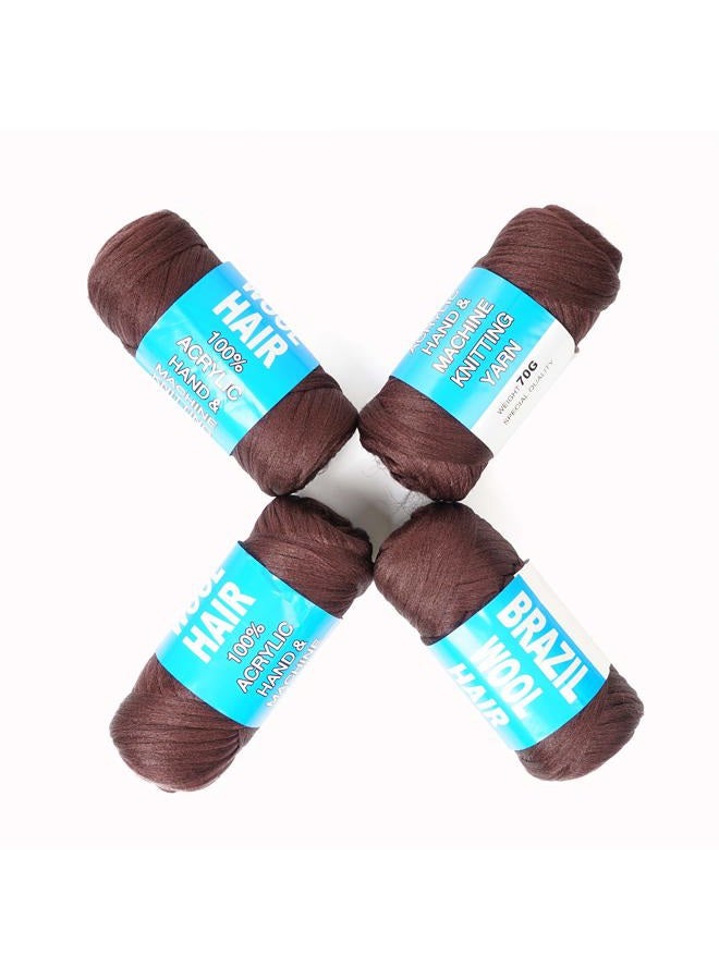 Youngther 100% Brazilian Wool Hair Acrylic Yarn For African Braids/Senegalese Twist/Faux Locs/Wraps - Image 3