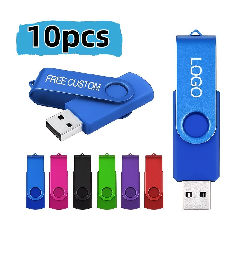 USB 2.0 Flash Drive 4GB Blue Pen Drive Memory Stick for PC Photography Storage - Image 1