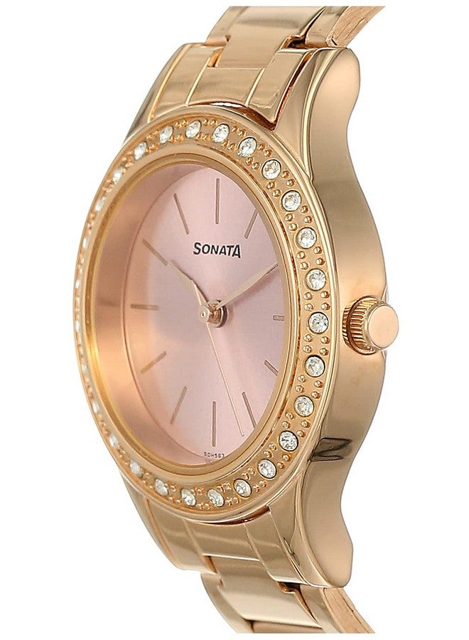 Sonata Blush Pink Dial Women Watch With Stainless Steel Strap-NS8123WM01 - Image 2