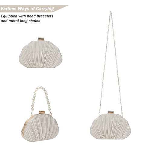 DA BODAN Fashion Womens Jane Satin Diamante Clutch Rhinestone Evening Bridal Prom Party Handbag Crossbody Purse Chain Bag - Image 3