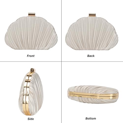 DA BODAN Fashion Womens Jane Satin Diamante Clutch Rhinestone Evening Bridal Prom Party Handbag Crossbody Purse Chain Bag - Image 5