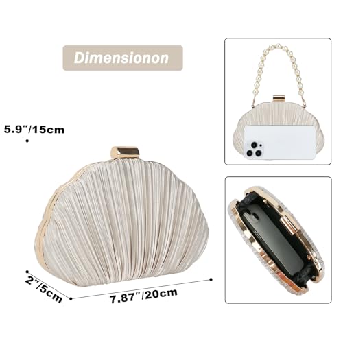 DA BODAN Fashion Womens Jane Satin Diamante Clutch Rhinestone Evening Bridal Prom Party Handbag Crossbody Purse Chain Bag - Image 4