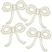 YTHETM 4 Pcs Bow Birthday Decorations Cream Bow Balloons for Girl Women Bow Themed Party Decorations Giant Foil Beige Balloons for Birthday Baby Shower Gender Reveal Wedding Decor Party Supplies - Image 3