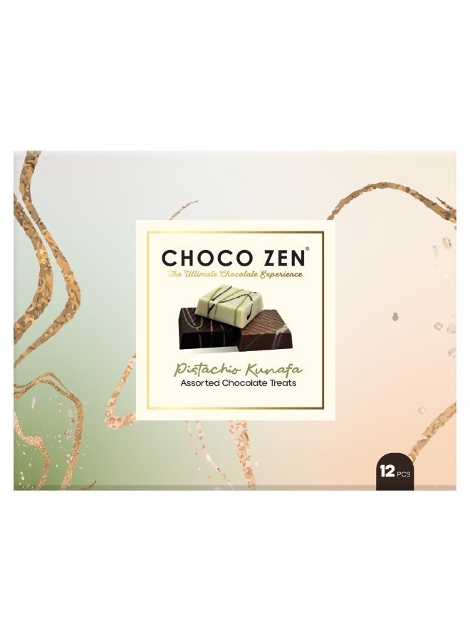 Choco Zen Pistachio Kunafa Chocolate Assorted Treats 216g - Image 1