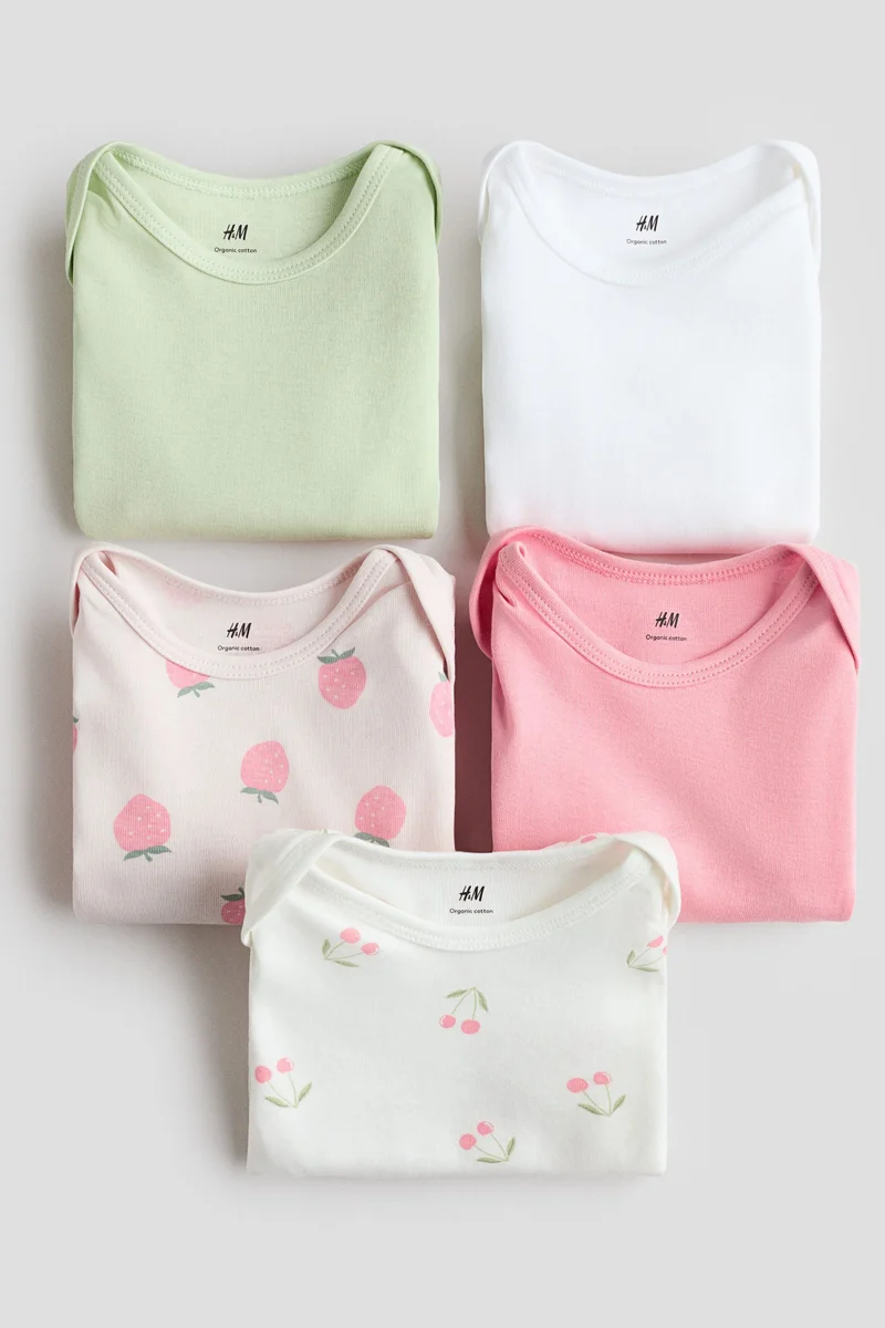 H&M 5-pack cotton bodysuits