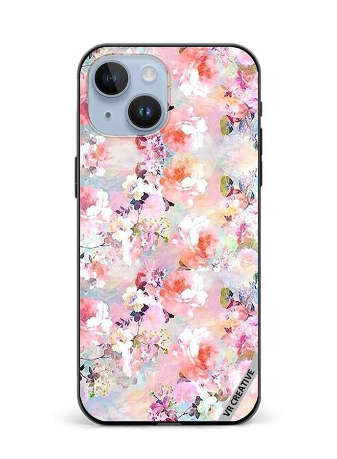 VR CREATIVE Protective Case Cover For Apple iPhone 15 Plus Flower Design Multicolour - Image 1