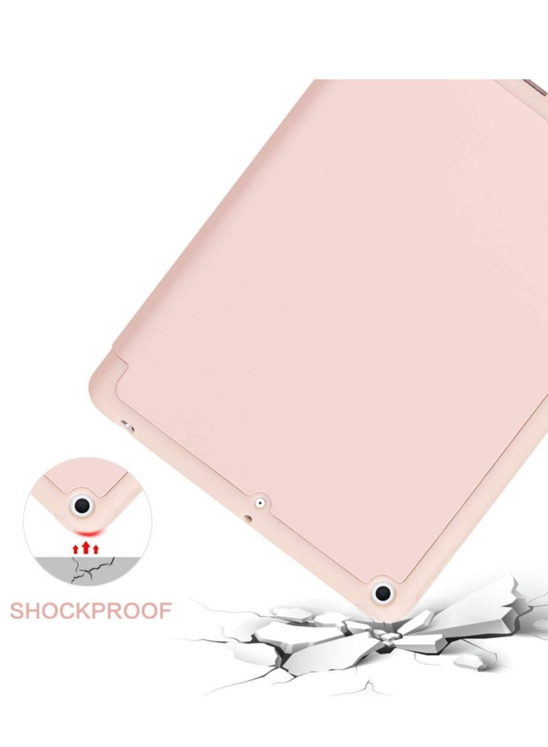 "iPad 6th/5th Generation Case with Pencil Holder - Smart Auto Wake/Sleep Folding Stand Protective Cover for 9.7 Inch iPad (2018/2017), Pink" - Image 2
