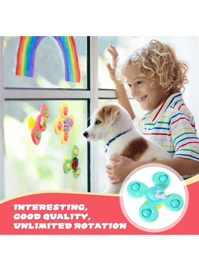 Harrycle 6 Pieces Suction Cup Spinner Toy Sea Theme Sensory Bath Spinner Toys Butterfly Suction Toys For Birthday Learning Game And Party Supplies - Image 5
