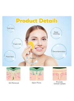 MIRFA Facial Compressed Cellulose Sponge Pads - Round - 20 Pcs - Face Cleansing and Exfoliating Sponges, Reusable, Makeup and Mask Remover  - Image 3