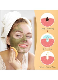 MIRFA Facial Compressed Cellulose Sponge Pads - Round - 20 Pcs - Face Cleansing and Exfoliating Sponges, Reusable, Makeup and Mask Remover  - Image 4