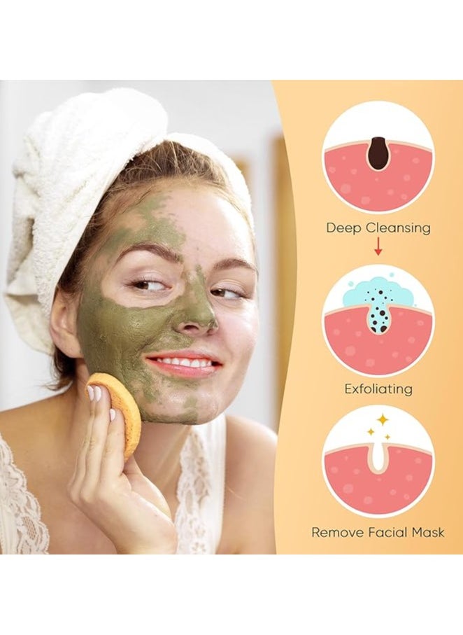 MIRFA Facial Compressed Cellulose Sponge Pads - Round - 20 Pcs - Face Cleansing and Exfoliating Sponges, Reusable, Makeup and Mask Remover  - Image 4