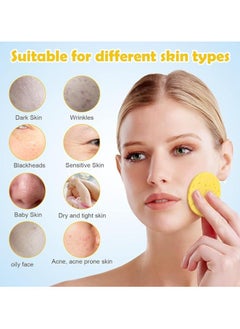 MIRFA Facial Compressed Cellulose Sponge Pads - Round - 20 Pcs - Face Cleansing and Exfoliating Sponges, Reusable, Makeup and Mask Remover  - Image 5
