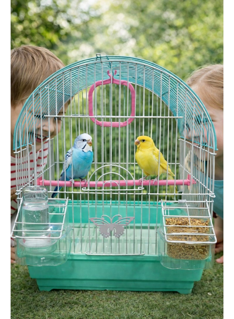 Petto W100 Metal Bird Cage 30×23×39 cm – Compact Rectangular Cage for Small Birds with Secure Design - Image 3