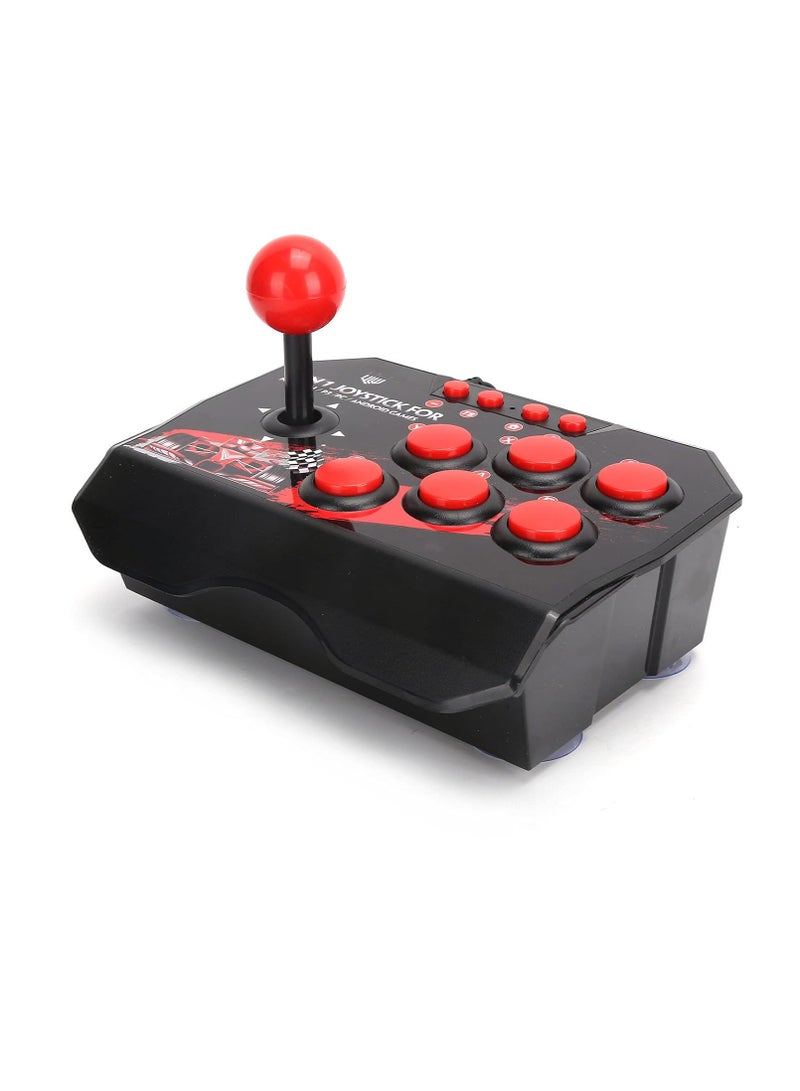Arcade Fight Stick, Wired Arcade Joystick Features a Spherical Metal Joystick u00266 Round Control ons,Wired Arcade Joystick Arcade Games Accessories, Play All Types of Games for PS3/Switch/PC - Image 1