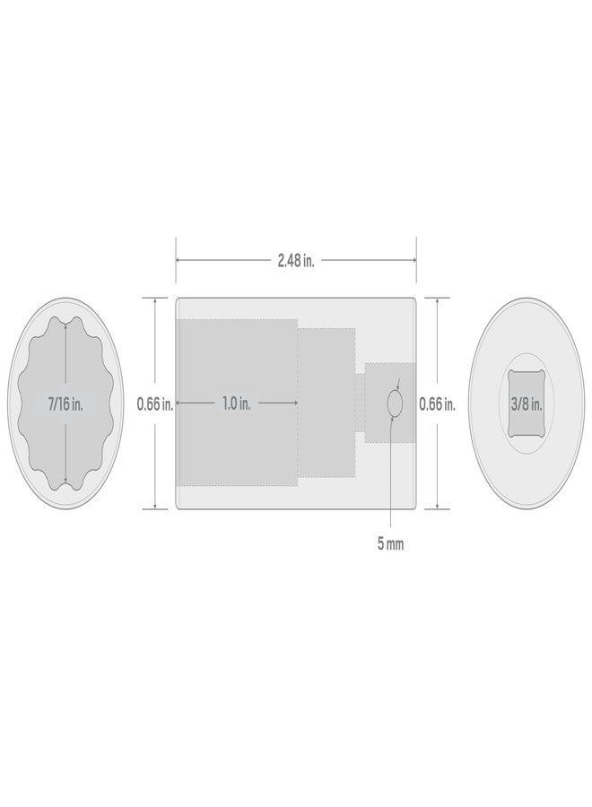 TEKTON 3/8 Inch Drive x 7/16 Inch Deep 12-Point Impact Socket | SID13211 - Image 4