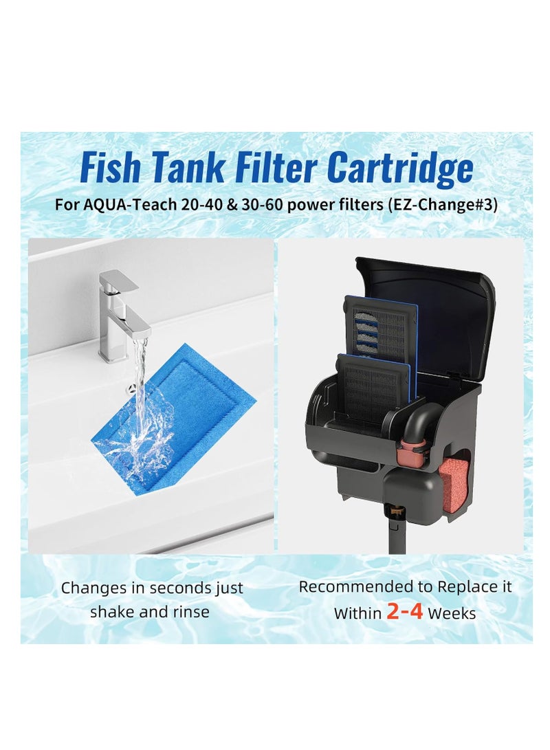 KASTWAVE 8Pcs Aquarium Filter Cartridge, Aquarium Filter Floss, for Aqua-Tech EZ-Change #3, Fish Tank Filters Cartridge, Fit for Aqua-Teach 20-40 & 30-60 Power Filter - Image 4