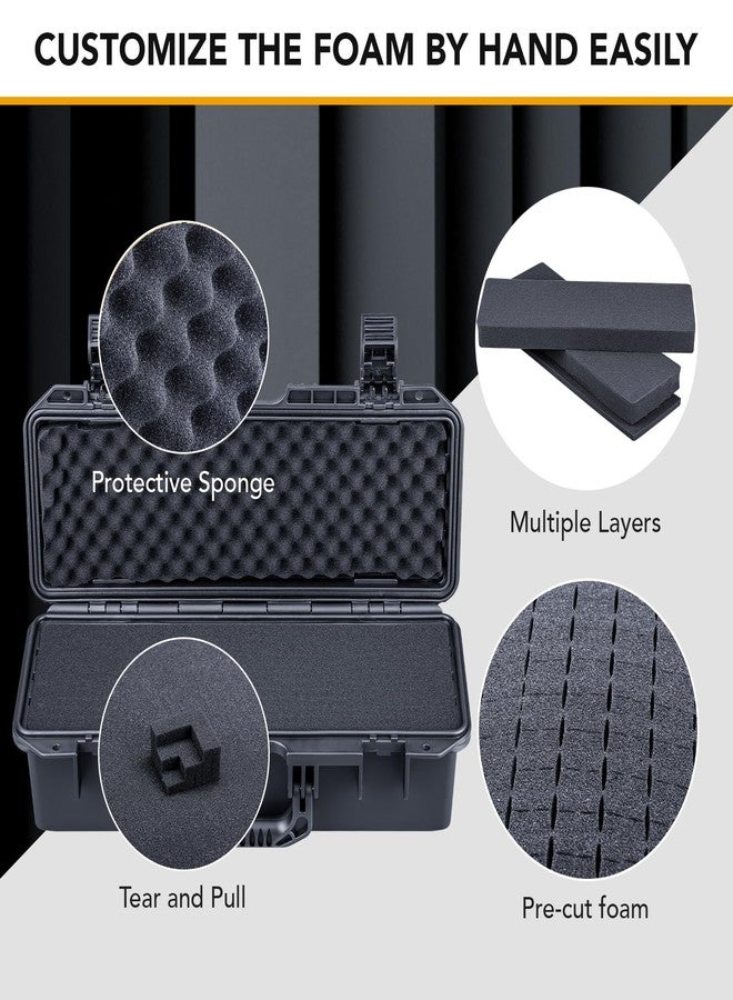 Lykus HC-4220 Waterproof Hard Case with Customizable Foam Insert, Interior Size 16.81x5.35x4.8 in, Suitable for long slim items - Image 2