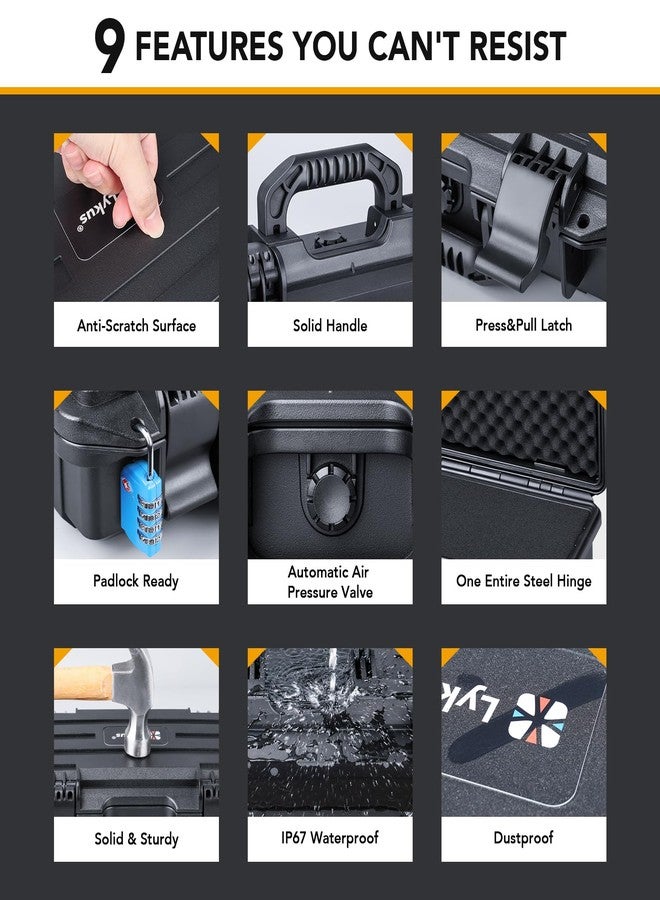 Lykus HC-4220 Waterproof Hard Case with Customizable Foam Insert, Interior Size 16.81x5.35x4.8 in, Suitable for long slim items - Image 5