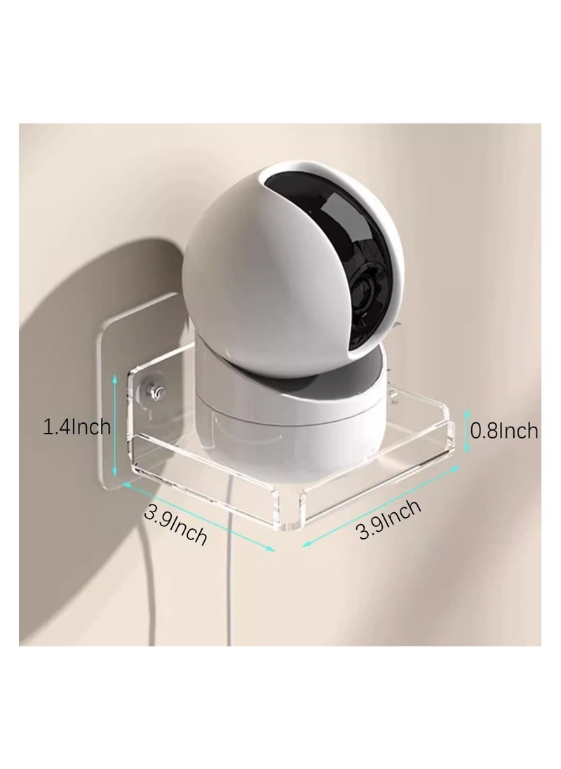 SYOSI No Drill Wall-Mount Shelf for Security Cameras, Floating Security Camera Wall Holder, For Pet Monitor Indoor Camera and Speakers, Non-Trace Wall Bracket for Nest, Blink, Indoor Cams (2 PCS)  - Image 2