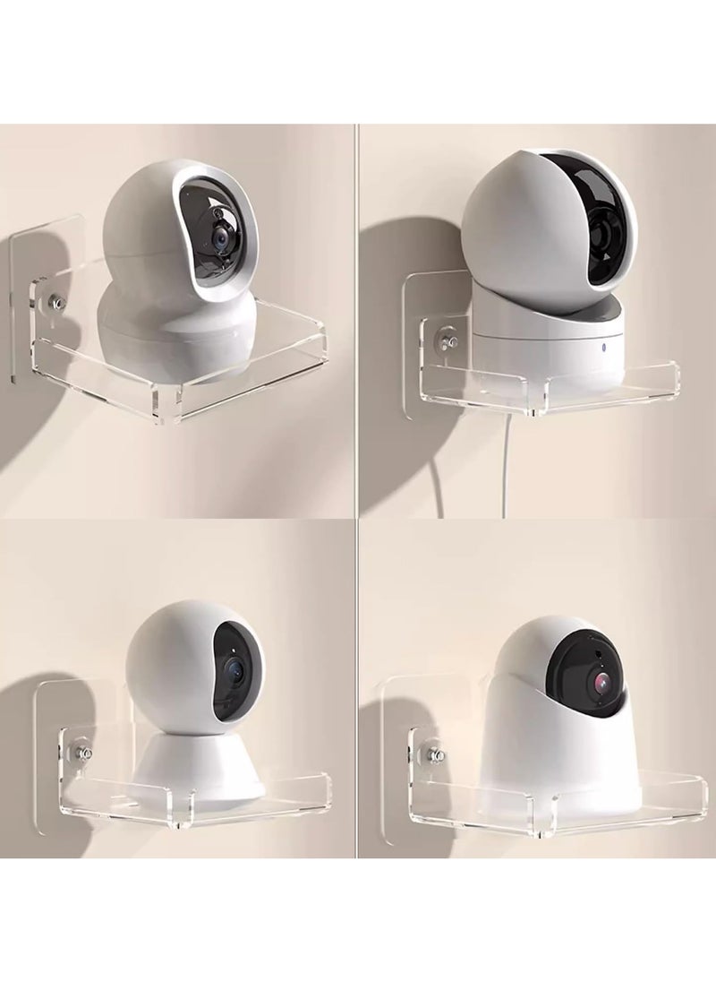 SYOSI No Drill Wall-Mount Shelf for Security Cameras, Floating Security Camera Wall Holder, For Pet Monitor Indoor Camera and Speakers, Non-Trace Wall Bracket for Nest, Blink, Indoor Cams (2 PCS)  - Image 4
