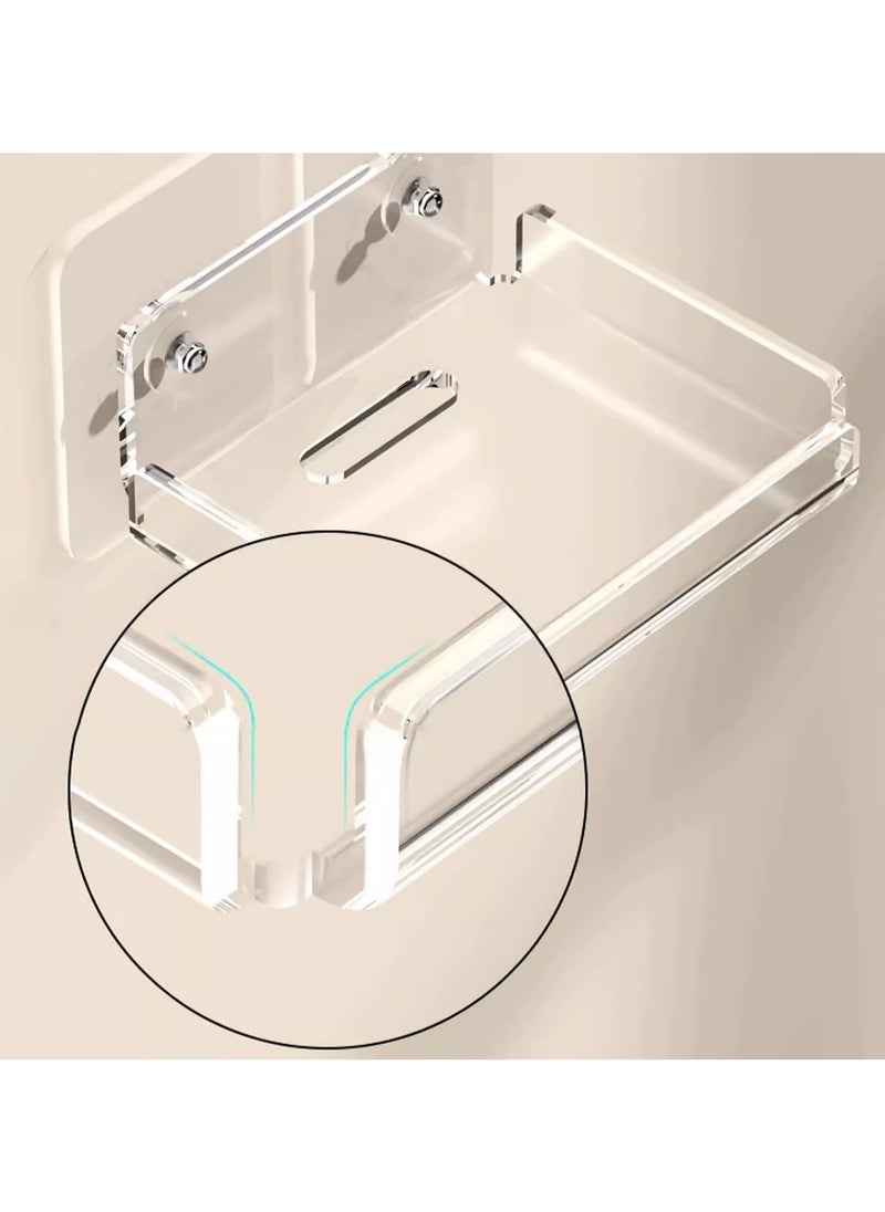 SYOSI No Drill Wall-Mount Shelf for Security Cameras, Floating Security Camera Wall Holder, For Pet Monitor Indoor Camera and Speakers, Non-Trace Wall Bracket for Nest, Blink, Indoor Cams (2 PCS)  - Image 5