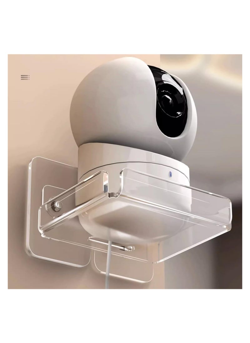 SYOSI No Drill Wall-Mount Shelf for Security Cameras, Floating Security Camera Wall Holder, For Pet Monitor Indoor Camera and Speakers, Non-Trace Wall Bracket for Nest, Blink, Indoor Cams (2 PCS)  - Image 1