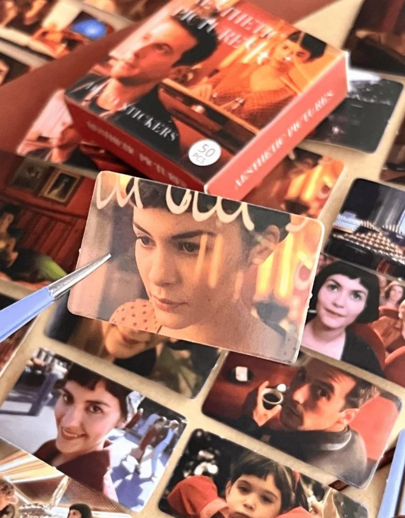 كاغيت جيمي دوكان Paper Ship Shop Amelie Movie Box Sticker / Bullet Journal / Notebook Decoration / Decal / Scrapbook / Retro