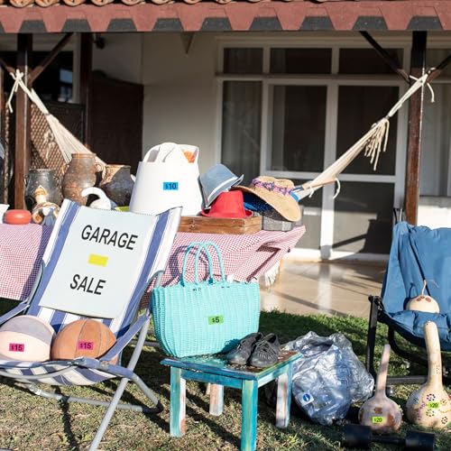labelon 4125 Pcs Removable Garage Sale Stickers, Pre-Priced Yard Sale Price Stickers (1/2" X 3/4"), Price Tags with Blank Space to Write, Bright Colors Rummage Sale Labels for Retail,Flea Markets - Image 4