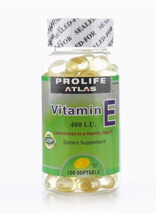 ATLAS PROLIFE ATLAS Vitamin E 400IU X 100 Softgels  - Image 1