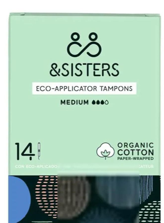 &SISTERS Organic Cotton Applicator Tampons Medium 14 Pieces Pack - Image 2