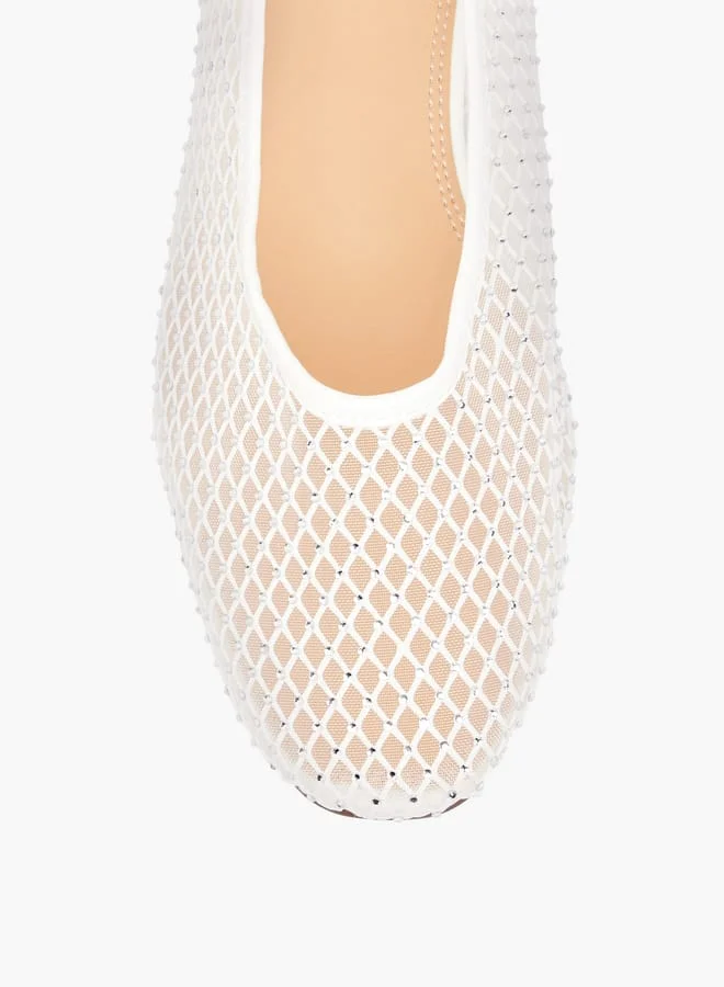Celeste Womens Textured Slip-On Ballerina Shoes