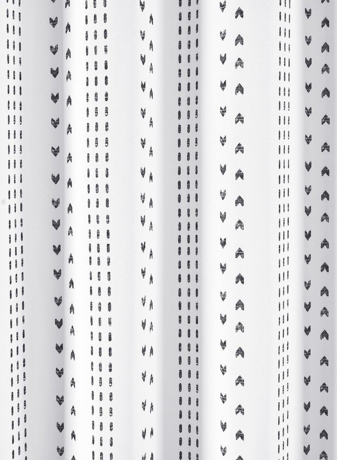 Lush Decor Hygge Stripe Shower Curtain, 72" x 72", Black & White - Image 5