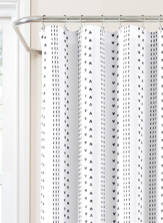 Lush Decor Hygge Stripe Shower Curtain, 72" x 72", Black & White - Image 3
