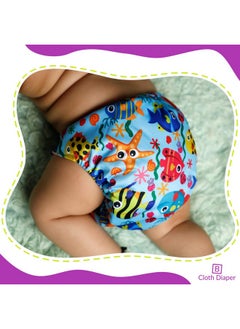 BEMBIKA Baby Pocket Cloth Diapers Without Inserts, Reusable Cloth Diapers Washable Fitted Diapers One Size Adjustable Reusable Nappy For Baby Girls And Boys (4 Combo) (No Inserts Included) 4K  - Image 2