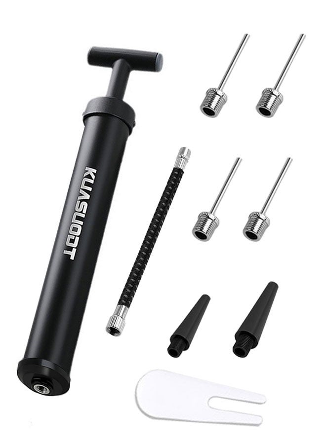 HOOTO Ball Pump for Sports Balls - Push & Pull Inflating System - Hand Pump for All Exercise Balls - Volleyball Pump, Basketball Inflator, Football & Soccer Ball Air Pump(Black) - Image 1