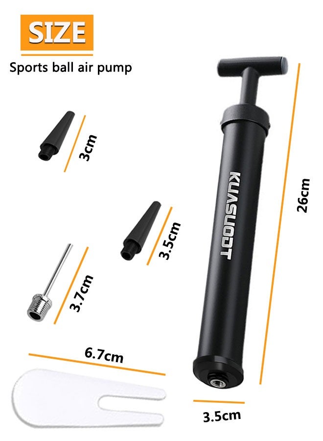 HOOTO Ball Pump for Sports Balls - Push & Pull Inflating System - Hand Pump for All Exercise Balls - Volleyball Pump, Basketball Inflator, Football & Soccer Ball Air Pump(Black) - Image 2