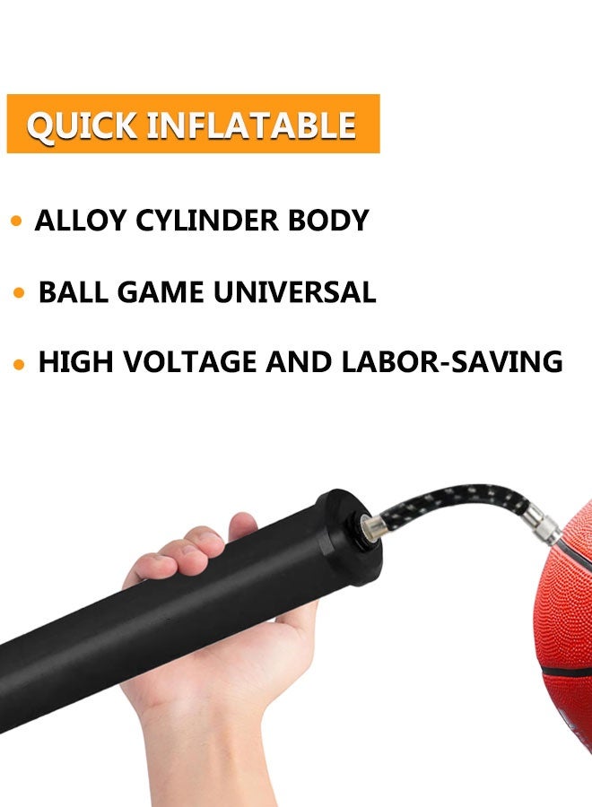 HOOTO Ball Pump for Sports Balls - Push & Pull Inflating System - Hand Pump for All Exercise Balls - Volleyball Pump, Basketball Inflator, Football & Soccer Ball Air Pump(Black) - Image 5