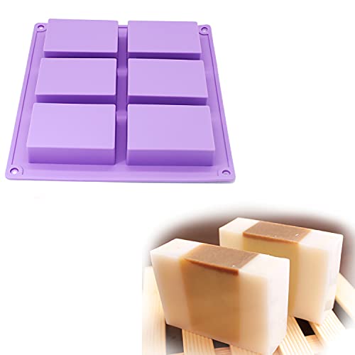 X-Haibei Plain Basic Rectangle Soap Mold Silicone HP Soap Lotion Bar Making Mould Supplies - Image 2