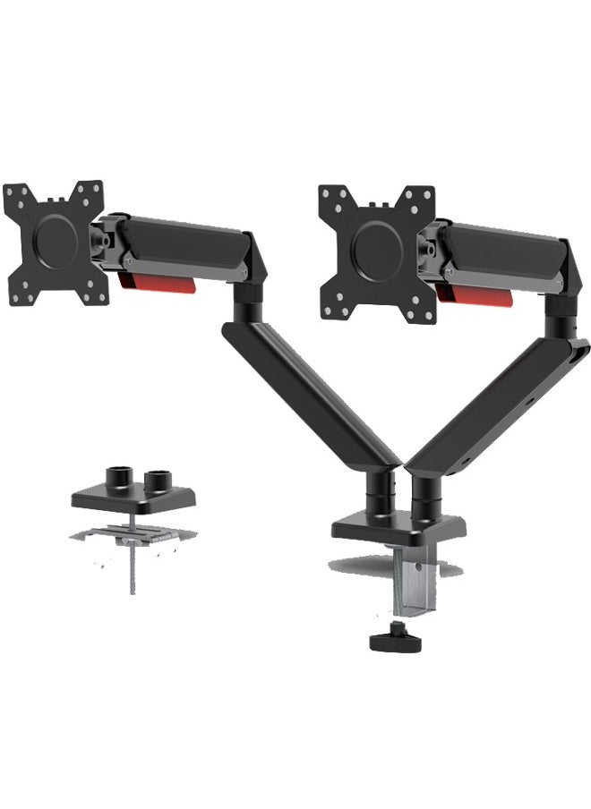 FlashHawk - Alloy Dual Monitor Stand,Gas Spring Monitor Arm Desk Mount Fully Adjustable fits 17-32 inch Monitors - Image 1