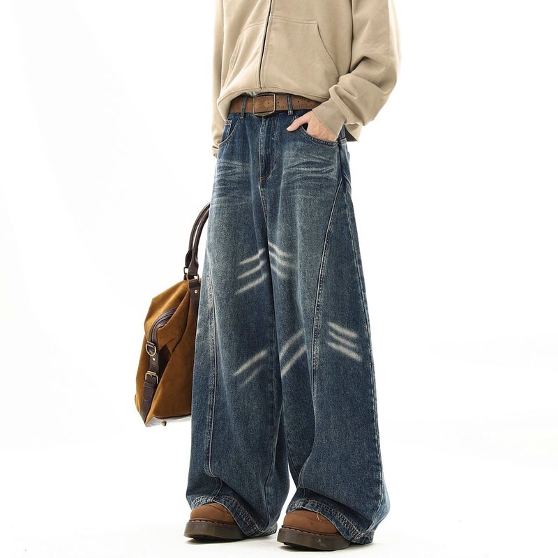 Unisex Classic Denim Jeans Loose Fit Daily Outdoor Wear - Image 4