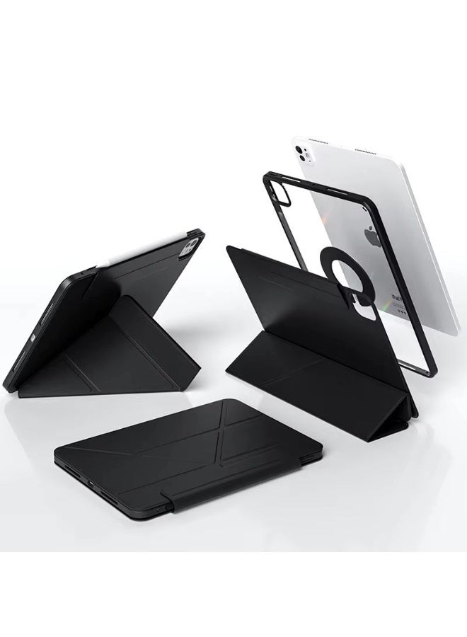 Cat - Cot حافظة كات كوت الذكية لجهاز آيباد إير 11 (الجيل 4 / 5 / 6 / 7) – غطاء واقي نحيف مع وظيفة النوم/الاستيقاظ التلقائي، ووظيفة الحامل، وحماية كاملة للجسم (أسود) - Image 2