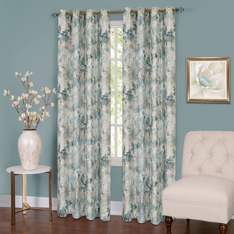 ACHIM Lined Blackout Grommet Window Curtain Panels - 50 Inch Width, 63 Inch Length - Tranquil (Mist) - Blackout Soft Polyester Drapes & Dressing for Bedroom Living & Dining Room Home Decor - Image 1