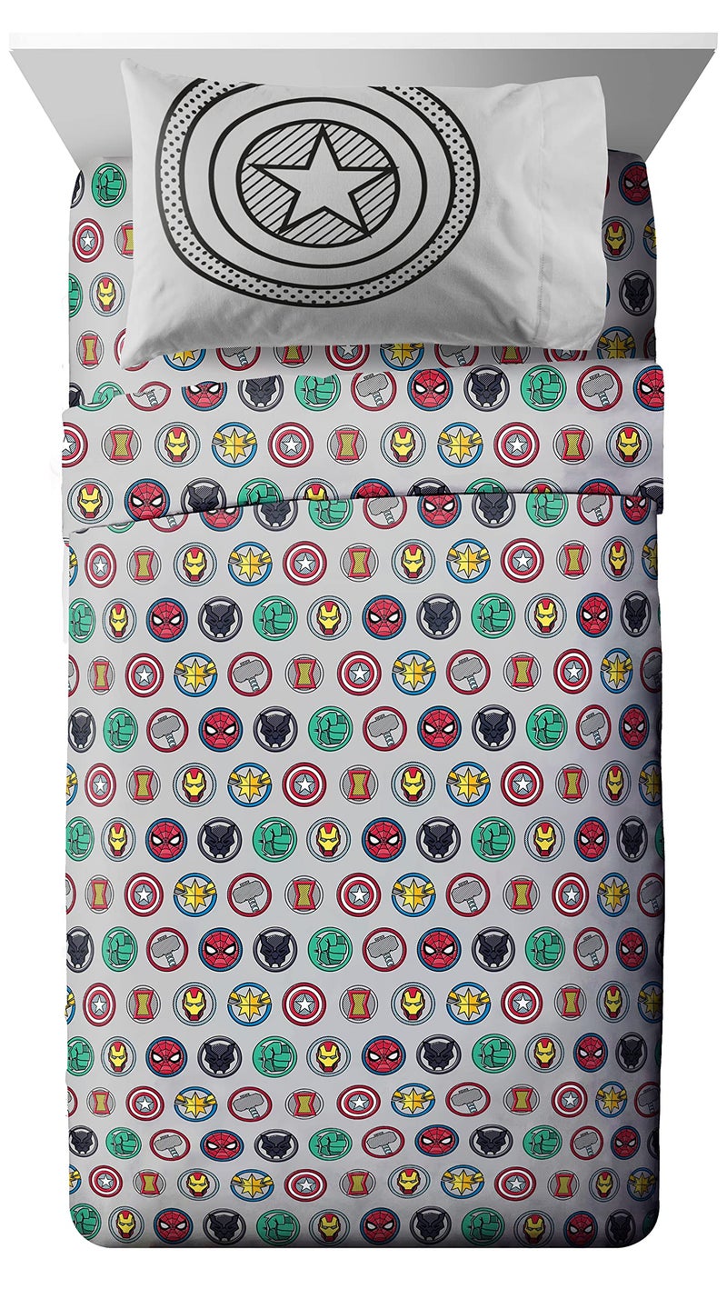 Jay Franco Marvel Avengers Pop 5 Piece Twin Size Bed Set - Includes Comforter & Sheet Set - Super Soft Fade Resistant Microfiber (Official Marvel Product) - Image 3
