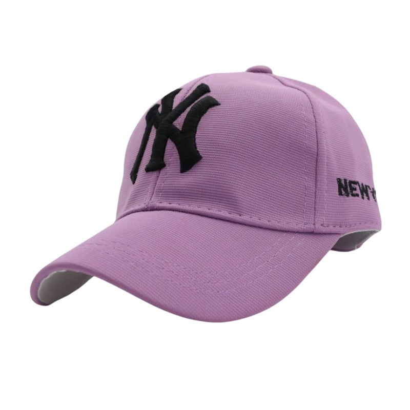 JAMONT NY Baseball Cap for Kids, Adjustable Black Cotton Summer Cap, Unisex Sports Cap - Image 1