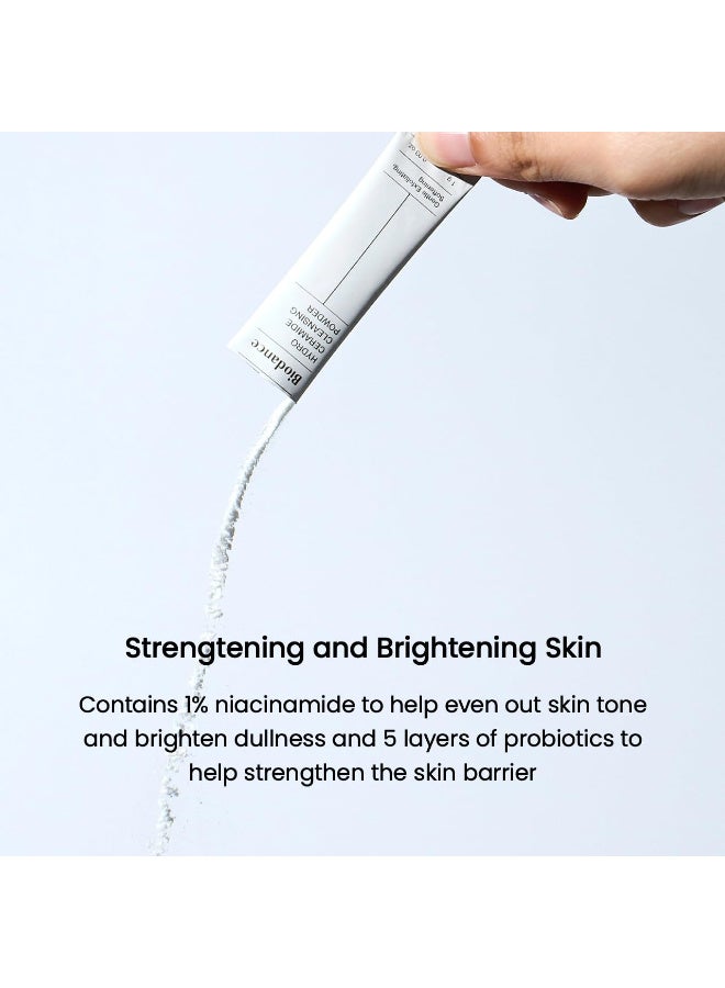 بيودانس مسحوق بيودانس هيدرو سيراميد للتنظيف، منظف يومي لطيف للوجه مقشر بحمض الهيالورونيك والسيراميد، مسحوق إنزيمي | 0.03 أونصة × 30 قطعة - Image 3