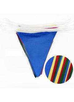 pinkblume 32Ft Super Mario Party Decorations Red Blue Yellow Green Carnival Circus Clown Triangle Flag Pennant Bunting Banner Fabric Garland Streamers for Kids Mario Birthday Baby Shower Outdoor Garden Decor  - Image 2