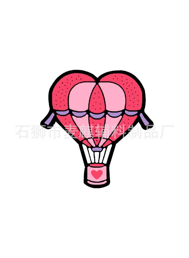 Valentine's Day Straw PET Spiral Straw Cartoon Cute Straw Sticker Patch Food Grade Color Elbow Decoration-Color:XXG199-14-Specifications:Straw + Shoe Flower - Image 1
