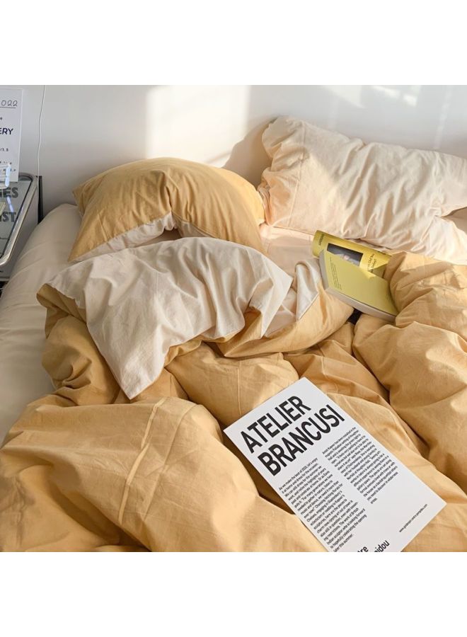 # Ins Wind Solid Color Quilt Cover Single Quilt Cover Single Piece Single Buy Student Dormitory Single Bed Supplies Student Double Bed-Color:White Blue Gray⚑⚑-Specifications:150*220 [quare Quilt Cover Single Piece]⚑⚑ - Image 4