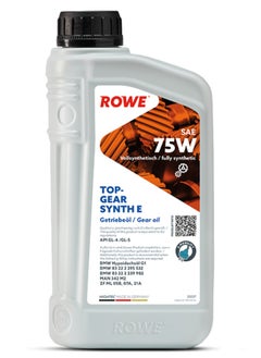 ROWE HIGHTEC TOPGEAR SYNTH E SAE 75W -1 Ltr. High Performance Fully synthetic Poly-Alpha-Olefins (PAOs) Gear Oil in the SAE class 75W-High-Speed Spur Gears in Electric Drives & Transmissions - Made in Germany 